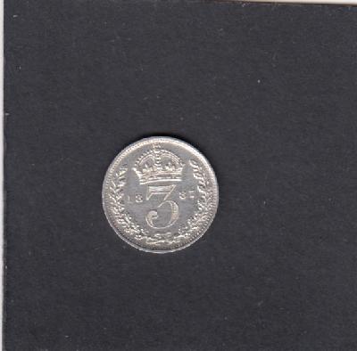 Beschrijving: 3 Pence VICTORIA 